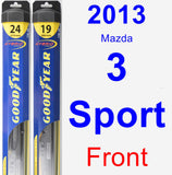 Front Wiper Blade Pack for 2013 Mazda 3 Sport - Hybrid