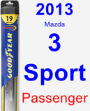 Passenger Wiper Blade for 2013 Mazda 3 Sport - Hybrid