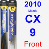 Front Wiper Blade Pack for 2010 Mazda CX-9 - Hybrid