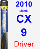 Driver Wiper Blade for 2010 Mazda CX-9 - Hybrid