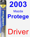Driver Wiper Blade for 2003 Mazda Protege - Hybrid