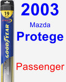 Passenger Wiper Blade for 2003 Mazda Protege - Hybrid