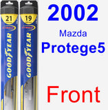Front Wiper Blade Pack for 2002 Mazda Protege5 - Hybrid