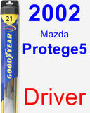 Driver Wiper Blade for 2002 Mazda Protege5 - Hybrid