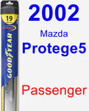 Passenger Wiper Blade for 2002 Mazda Protege5 - Hybrid