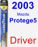 Driver Wiper Blade for 2003 Mazda Protege5 - Hybrid