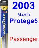 Passenger Wiper Blade for 2003 Mazda Protege5 - Hybrid