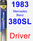 Driver Wiper Blade for 1983 Mercedes-Benz 380SL - Hybrid