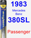 Passenger Wiper Blade for 1983 Mercedes-Benz 380SL - Hybrid