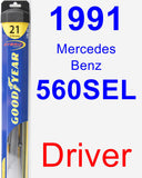 Driver Wiper Blade for 1991 Mercedes-Benz 560SEL - Hybrid