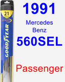 Passenger Wiper Blade for 1991 Mercedes-Benz 560SEL - Hybrid