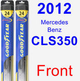 Front Wiper Blade Pack for 2012 Mercedes-Benz CLS350 - Hybrid