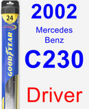Driver Wiper Blade for 2002 Mercedes-Benz C230 - Hybrid