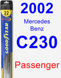 Passenger Wiper Blade for 2002 Mercedes-Benz C230 - Hybrid