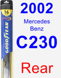 Rear Wiper Blade for 2002 Mercedes-Benz C230 - Hybrid