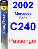 Passenger Wiper Blade for 2002 Mercedes-Benz C240 - Hybrid