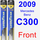 Front Wiper Blade Pack for 2009 Mercedes-Benz C300 - Hybrid