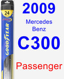 Passenger Wiper Blade for 2009 Mercedes-Benz C300 - Hybrid