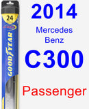 Passenger Wiper Blade for 2014 Mercedes-Benz C300 - Hybrid