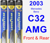 Front & Rear Wiper Blade Pack for 2003 Mercedes-Benz C32 AMG - Hybrid