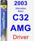 Driver Wiper Blade for 2003 Mercedes-Benz C32 AMG - Hybrid