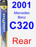 Rear Wiper Blade for 2001 Mercedes-Benz C320 - Hybrid