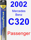 Passenger Wiper Blade for 2002 Mercedes-Benz C320 - Hybrid