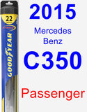 Passenger Wiper Blade for 2015 Mercedes-Benz C350 - Hybrid