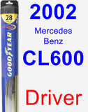 Driver Wiper Blade for 2002 Mercedes-Benz CL600 - Hybrid