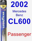 Passenger Wiper Blade for 2002 Mercedes-Benz CL600 - Hybrid