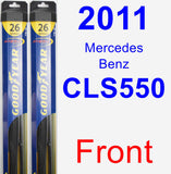 Front Wiper Blade Pack for 2011 Mercedes-Benz CLS550 - Hybrid