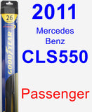 Passenger Wiper Blade for 2011 Mercedes-Benz CLS550 - Hybrid