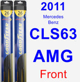 Front Wiper Blade Pack for 2011 Mercedes-Benz CLS63 AMG - Hybrid