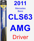 Driver Wiper Blade for 2011 Mercedes-Benz CLS63 AMG - Hybrid
