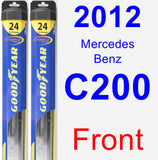 Front Wiper Blade Pack for 2012 Mercedes-Benz C200 - Hybrid
