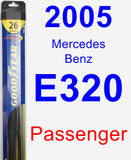 Passenger Wiper Blade for 2005 Mercedes-Benz E320 - Hybrid