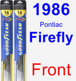 Front Wiper Blade Pack for 1986 Pontiac Firefly - Hybrid