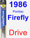 Driver Wiper Blade for 1986 Pontiac Firefly - Hybrid