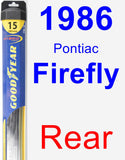Rear Wiper Blade for 1986 Pontiac Firefly - Hybrid
