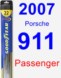 Passenger Wiper Blade for 2007 Porsche 911 - Hybrid
