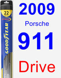 Driver Wiper Blade for 2009 Porsche 911 - Hybrid