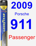 Passenger Wiper Blade for 2009 Porsche 911 - Hybrid