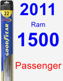 Passenger Wiper Blade for 2011 Ram 1500 - Hybrid