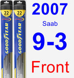 Front Wiper Blade Pack for 2007 Saab 9-3 - Hybrid