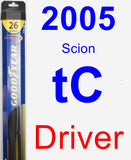 Driver Wiper Blade for 2005 Scion tC - Hybrid