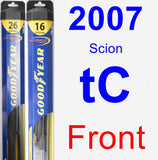 Front Wiper Blade Pack for 2007 Scion tC - Hybrid