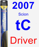 Driver Wiper Blade for 2007 Scion tC - Hybrid