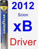 Driver Wiper Blade for 2012 Scion xB - Hybrid