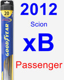 Passenger Wiper Blade for 2012 Scion xB - Hybrid