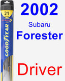 Driver Wiper Blade for 2002 Subaru Forester - Hybrid